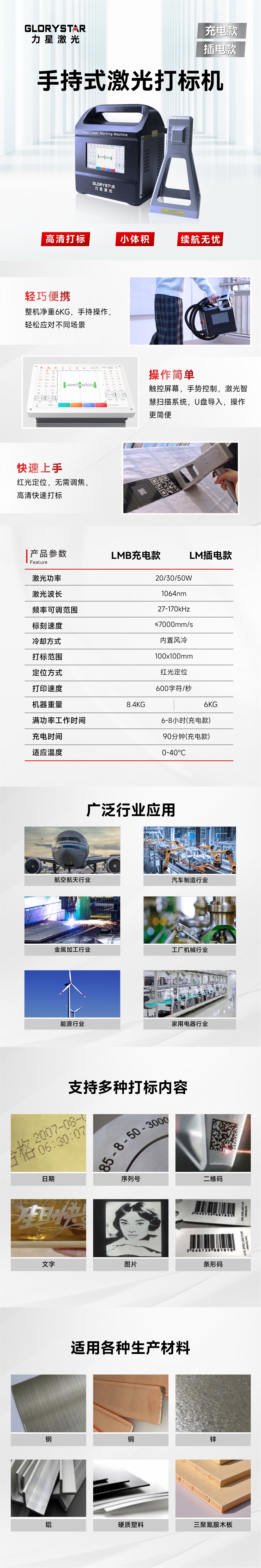 GW-H 手持激光打标机